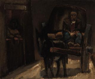 Josef Herman, R.A. - The Donkey Cart