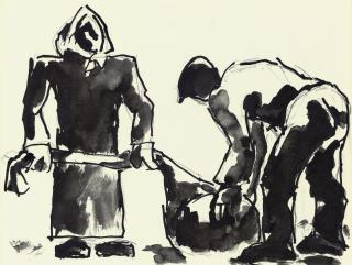 Josef Herman, R.A. - The helper