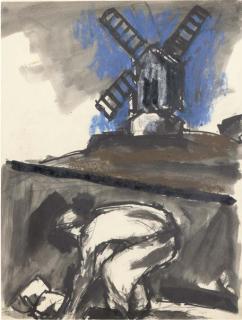 Josef Herman, R.A. - The Windmill; and Man and Wife
