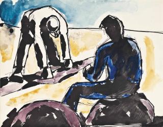 Josef Herman, R.A. - Two Workers