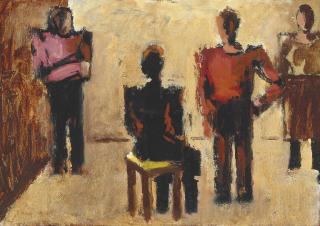Josef Herman - A Group of People
