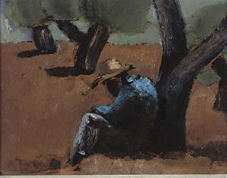 Josef Herman - In the Shadow of Olive Trees