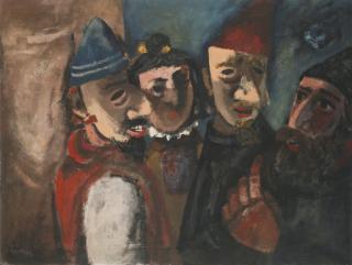 Josef Herman - Purim Players
