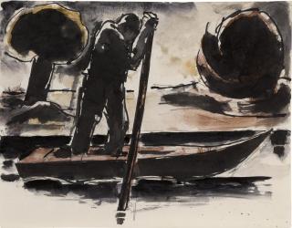 Josef Herman - Return at Dusk