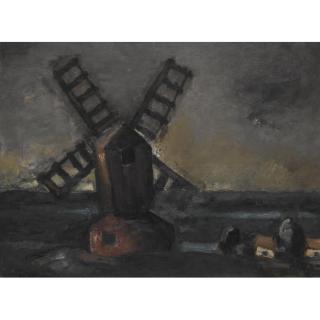 Josef Herman - The Windmill At Brill