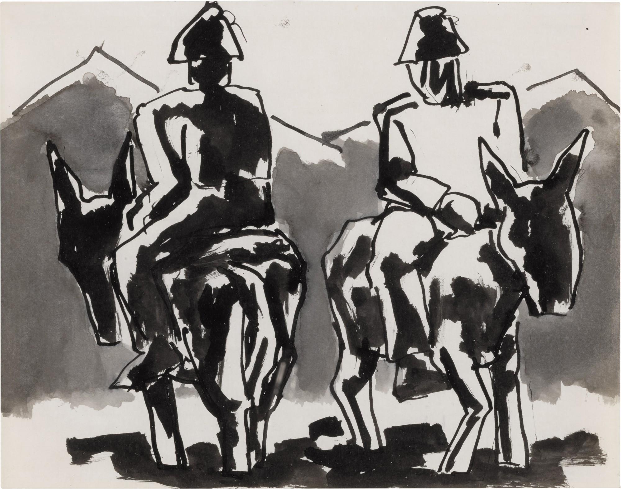 Josef Herman - Two Riders