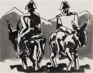 Josef Herman - Two Riders
