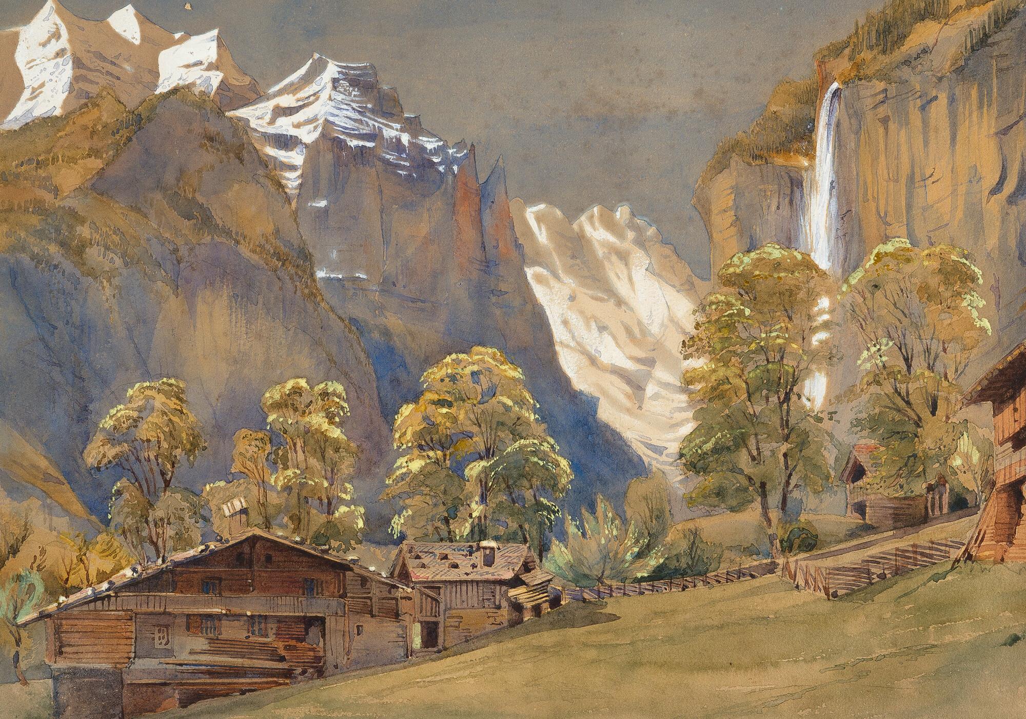 Josef Höger - Staubbachfall im Lauterbrunnental.