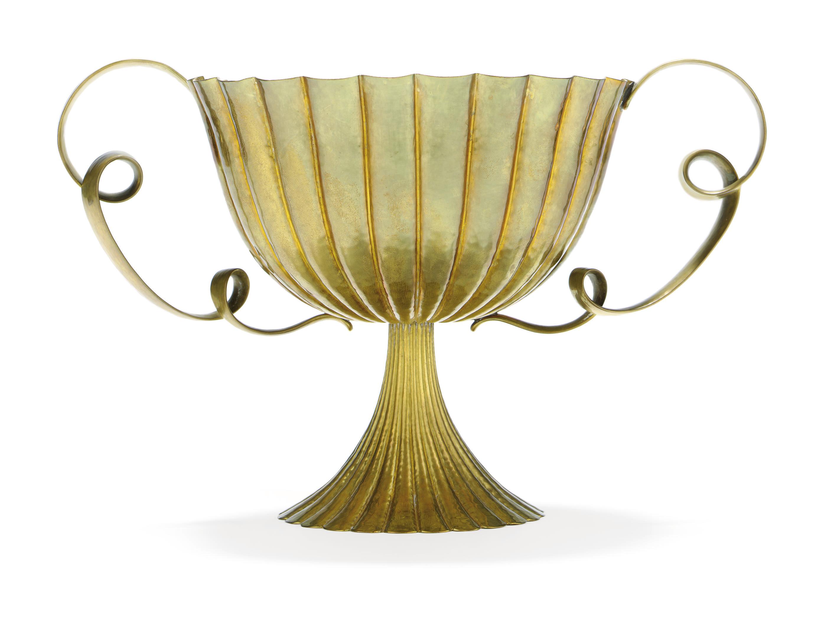 Josef Hoffmann - \'AUFSATZ\' A HAMMERED BRASS CENTERPIECE, CIRCA 1925-1931