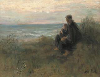 Josef Israels - Anxiously Waiting