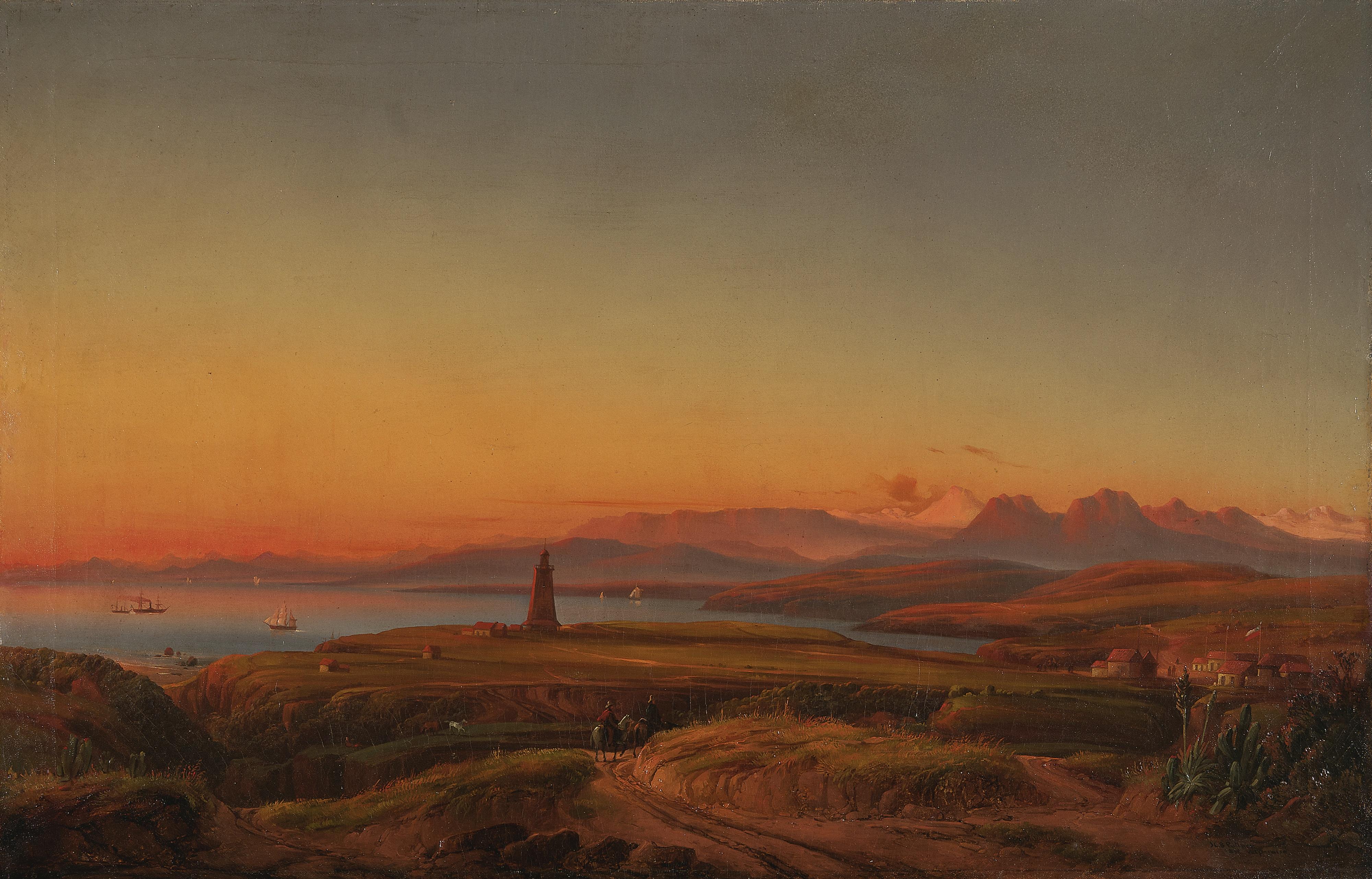Josef Karl Berthold Püttner - Bay Near Valparaiso, Chile