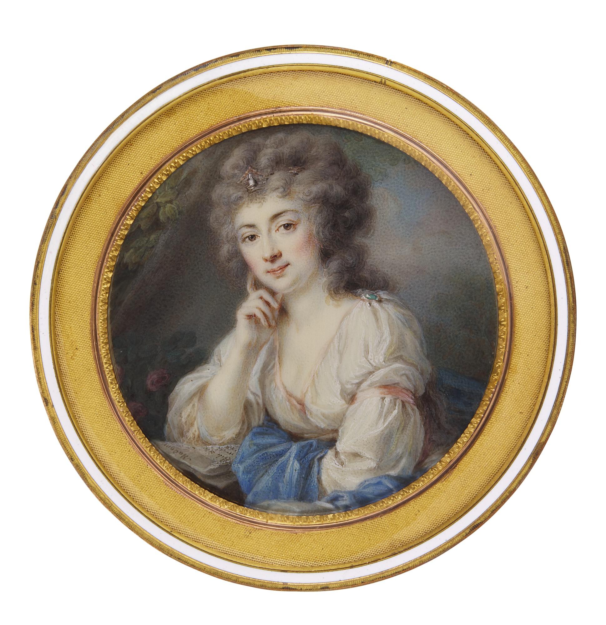 Josef Maria Grassi - Portrait Of A Lady, Circa 1790