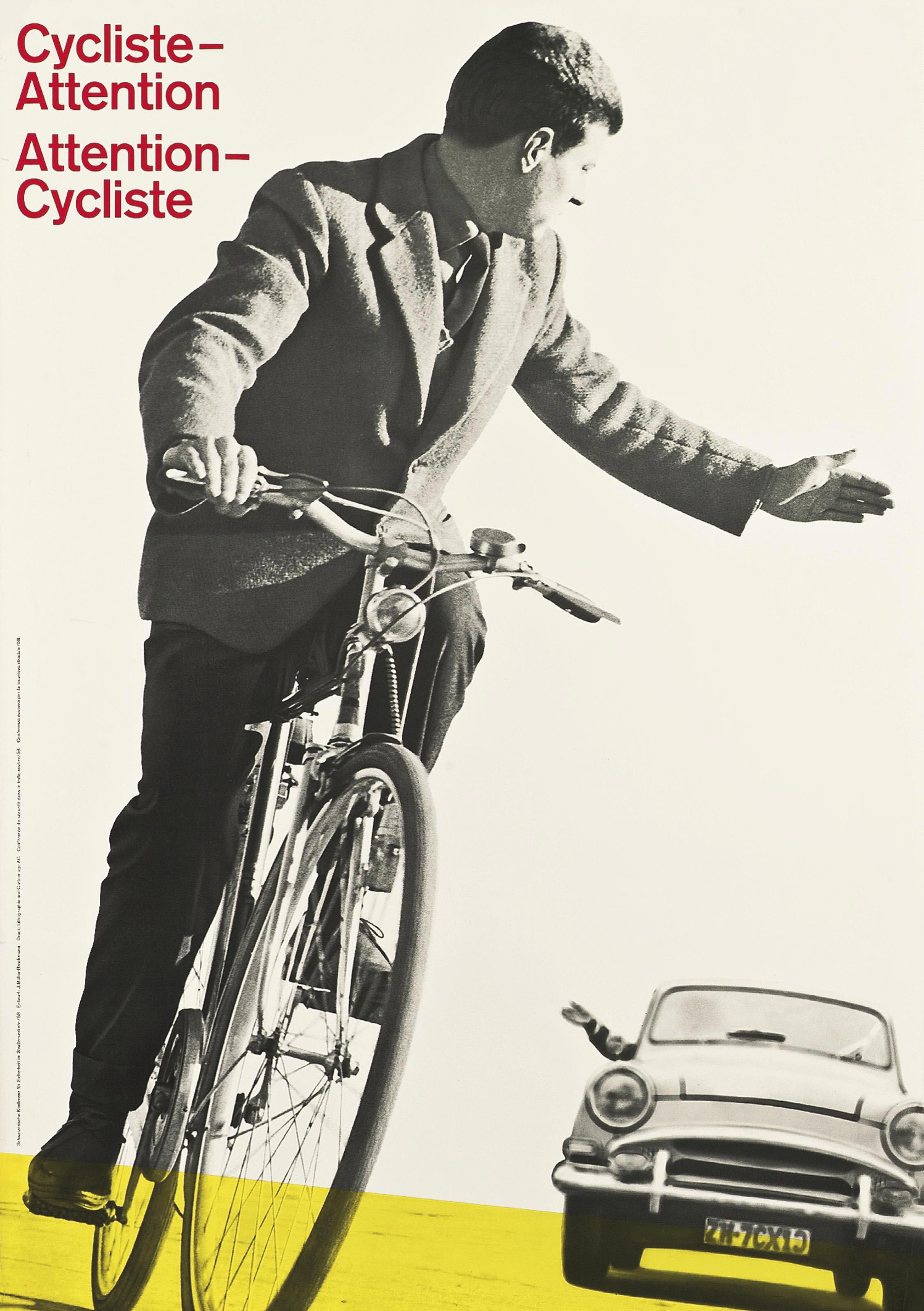 Josef Müller-Brockmann - Cycliste - Attention