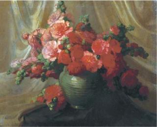 Josef Pilters - A still life with flowers
