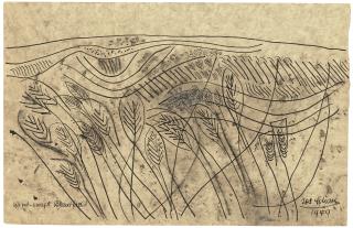 Josef Scharl - Wind-swept Wheatfield