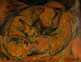 Josef Scharl - Zwei Füchse.