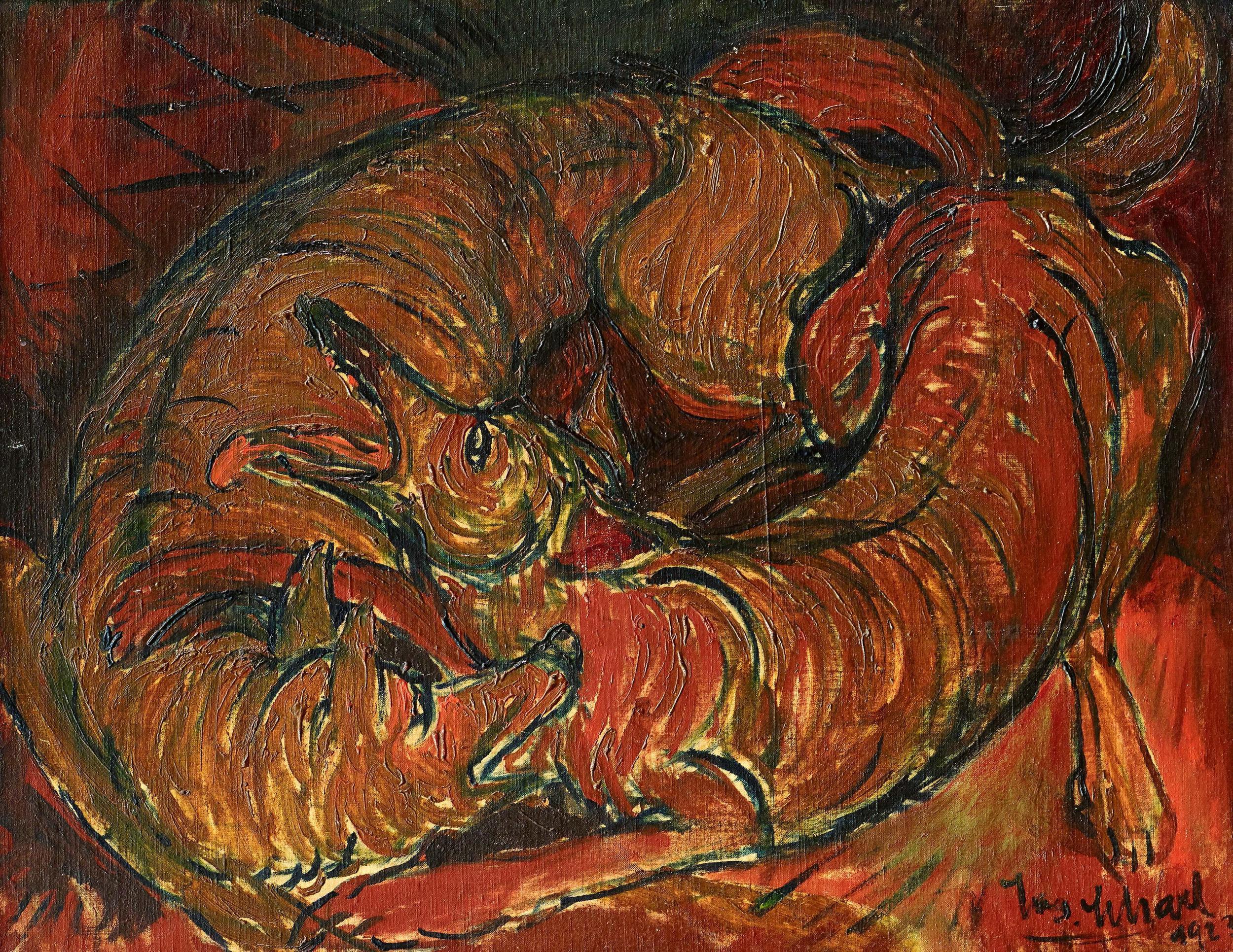 Josef Scharl - Zwei Füchse.