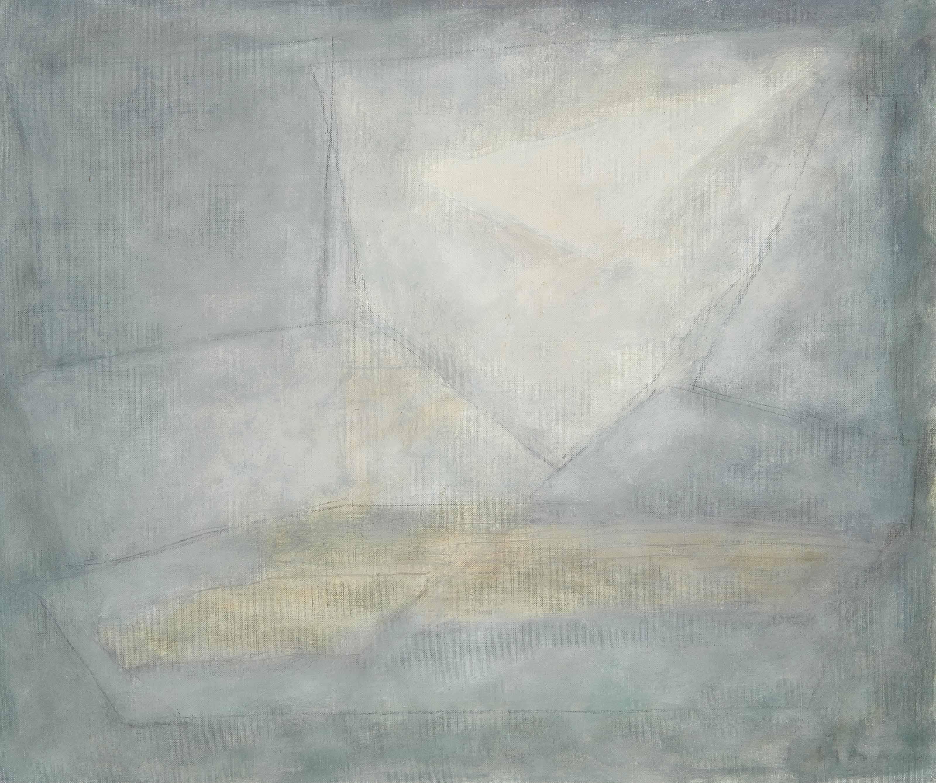 Josef Sima - Paysage Gris - Cristal De Froid