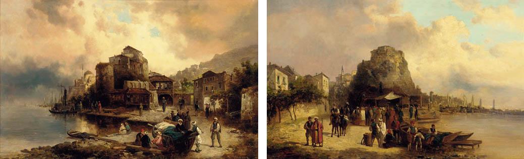 Josef Thoma - Oriental Figures On The Shore