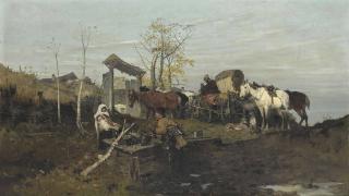 Josef Von Brandt - Conversation at the Well