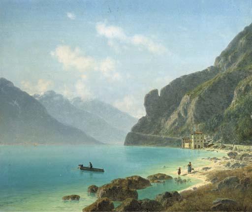 Josef von Schlögl - Lake Lugano