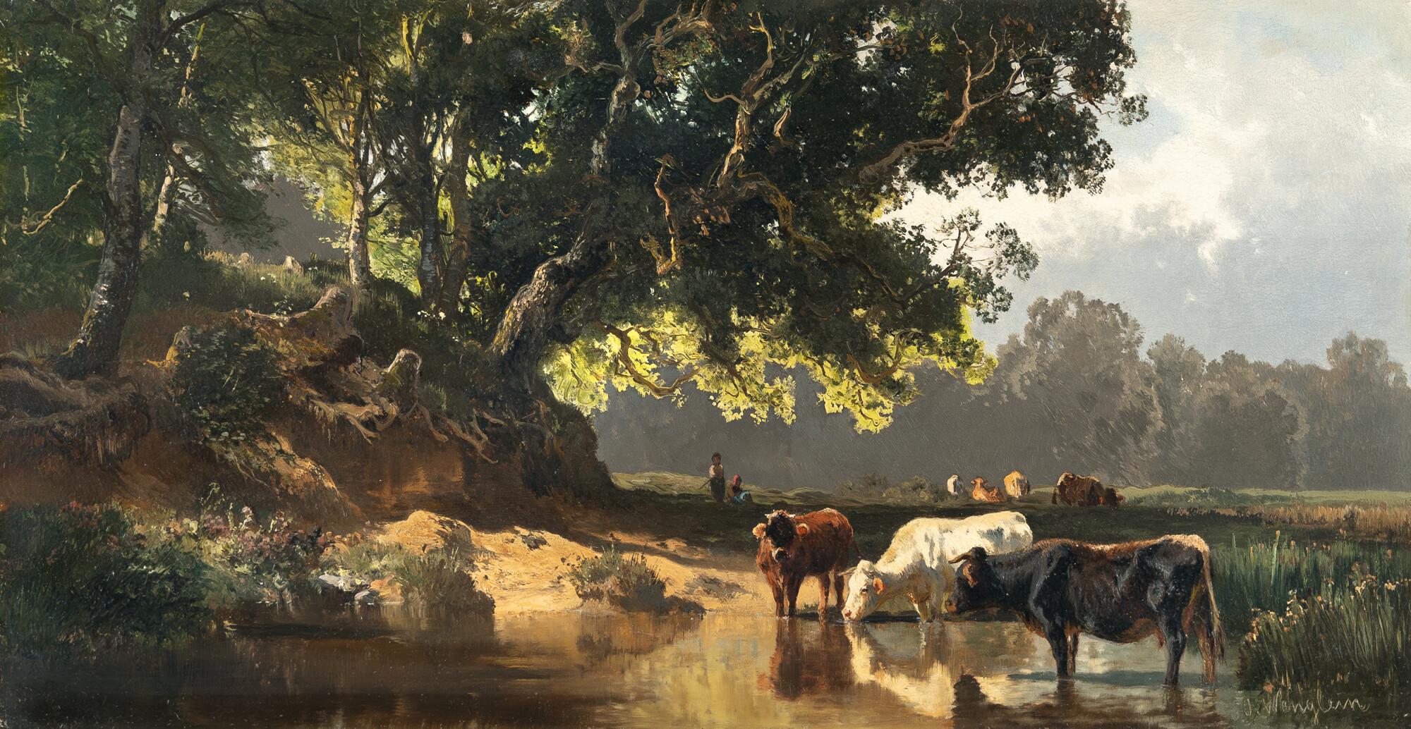 Josef Wenglein - Kühe an der Tränke