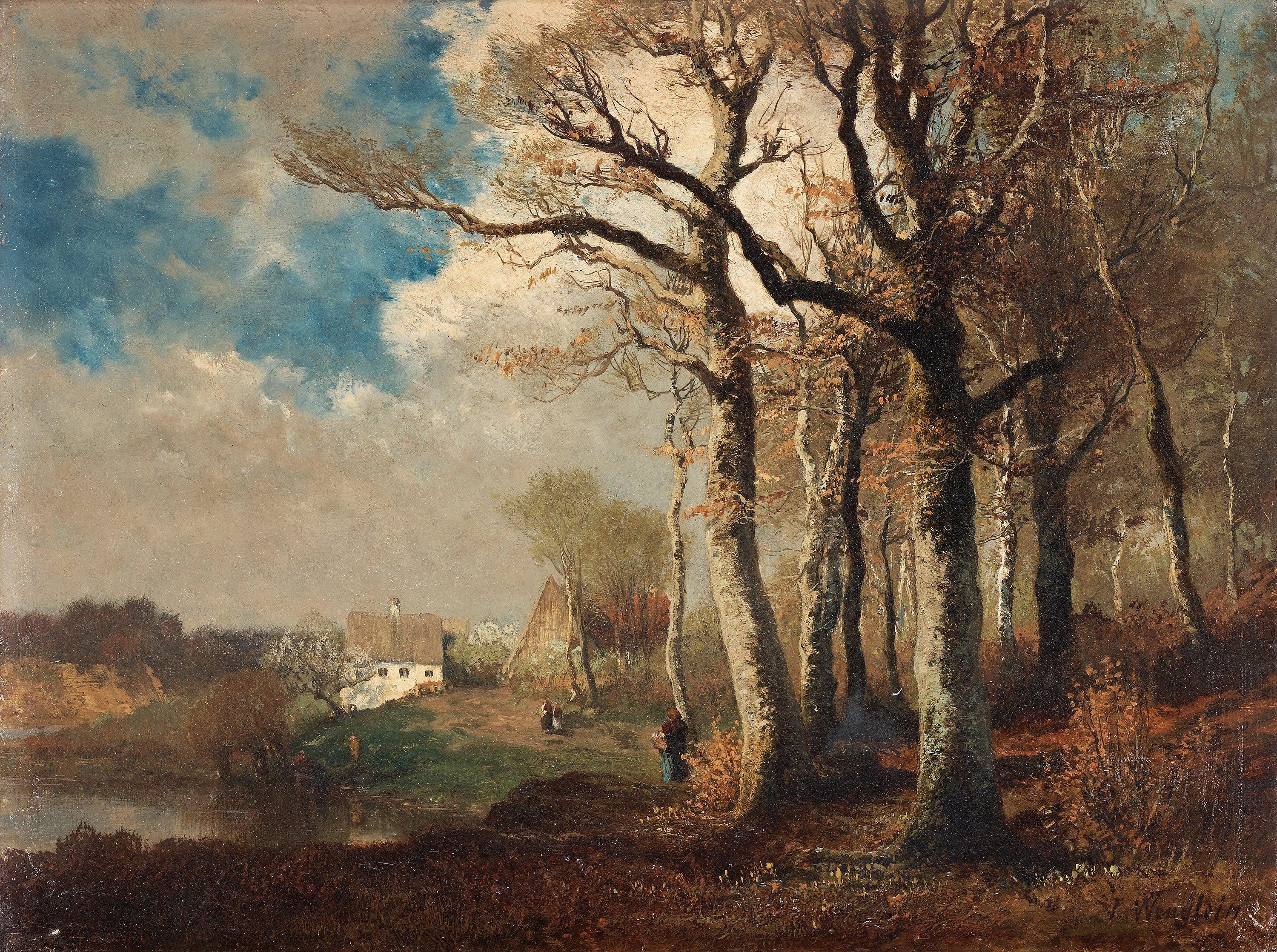 Josef Wenglein - Lansdcape with a white house