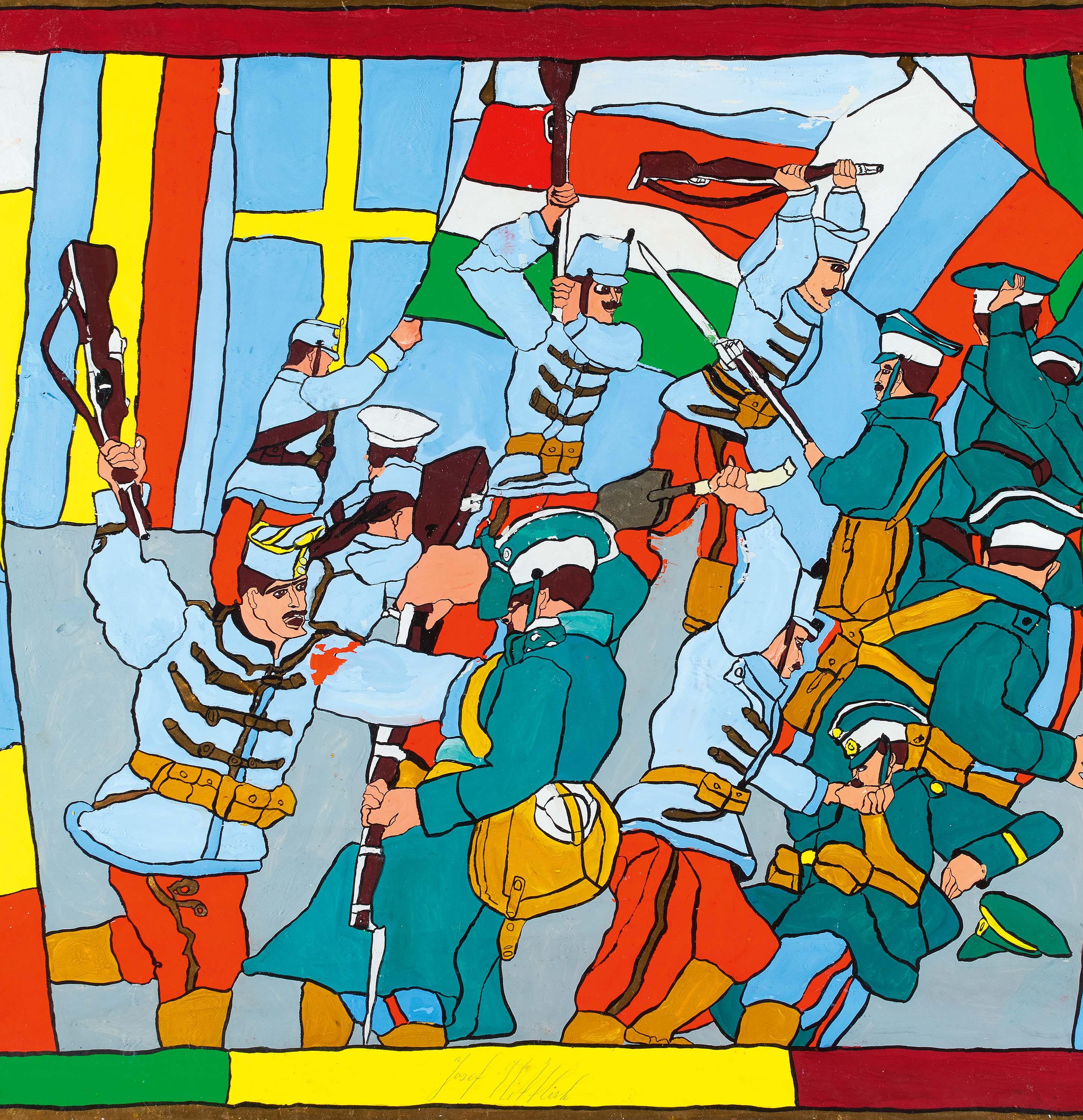 Josef Wittlich - Ohne Titel (Abgesessene Husaren).