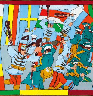 Josef Wittlich - Ohne Titel (Abgesessene Husaren).