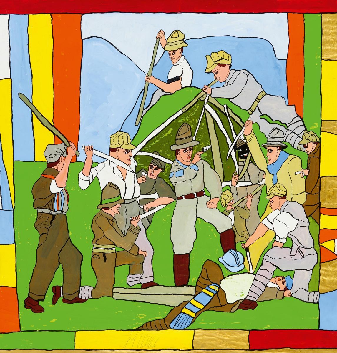 Josef Wittlich - Ohne Titel (Kampf mit Stöcken in Nordamerika)