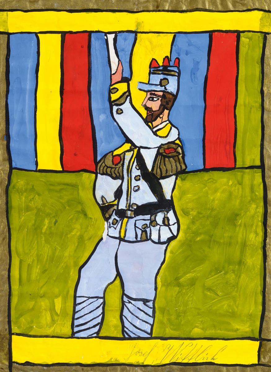 Josef Wittlich - Rumänischer Soldat in Seitenansicht.