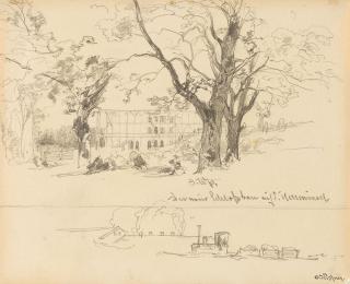 Josef Wopfner - Der neue Schlossbau auf Herrenchiemsee.