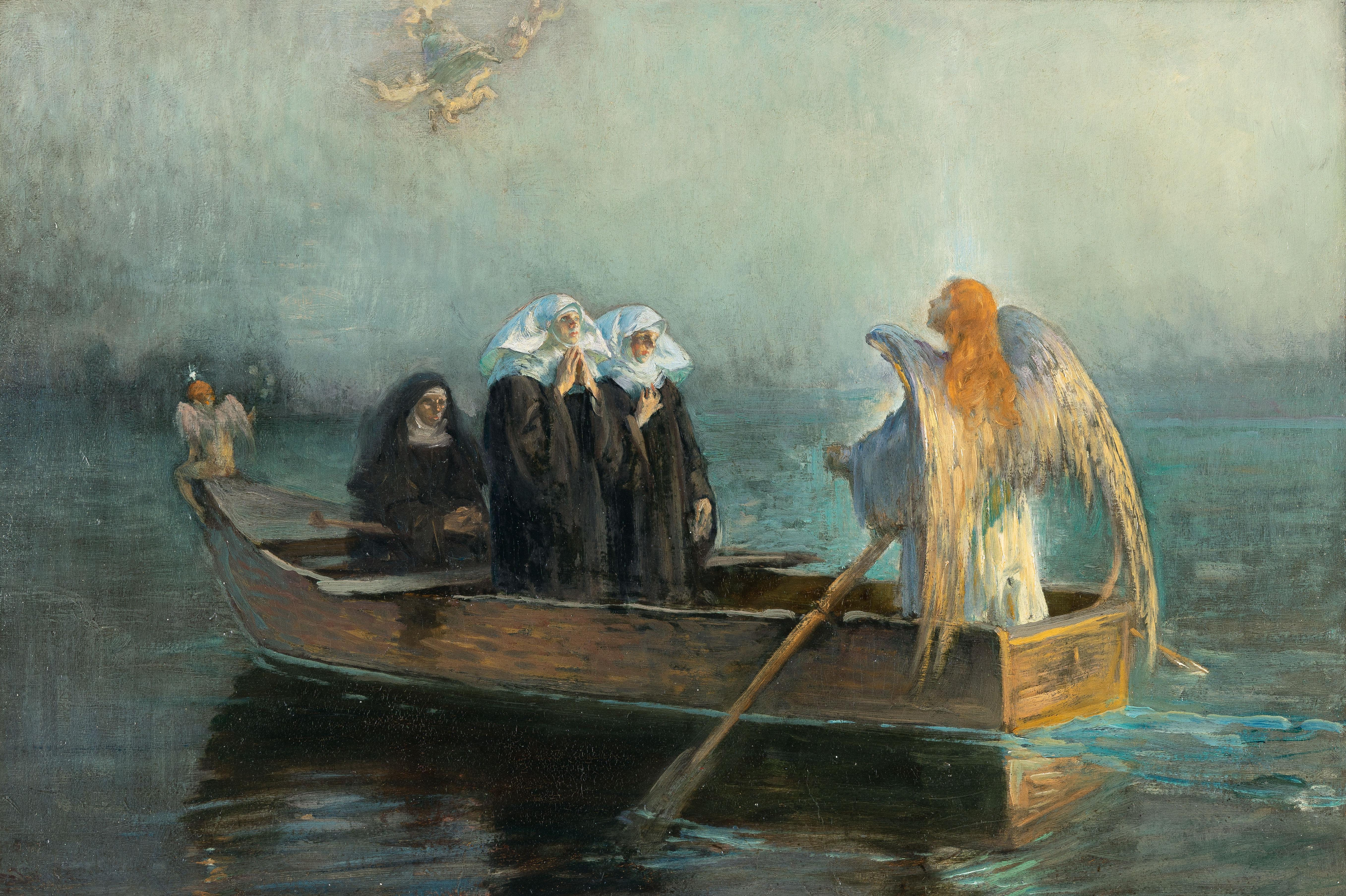 Josef Wopfner - Engelserscheinung auf der Überfahrt zur Fraueninsel (Ave Maria)