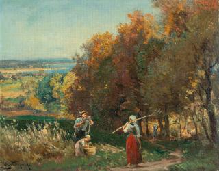 Josef Wopfner - Mäher am Chiemseeufer