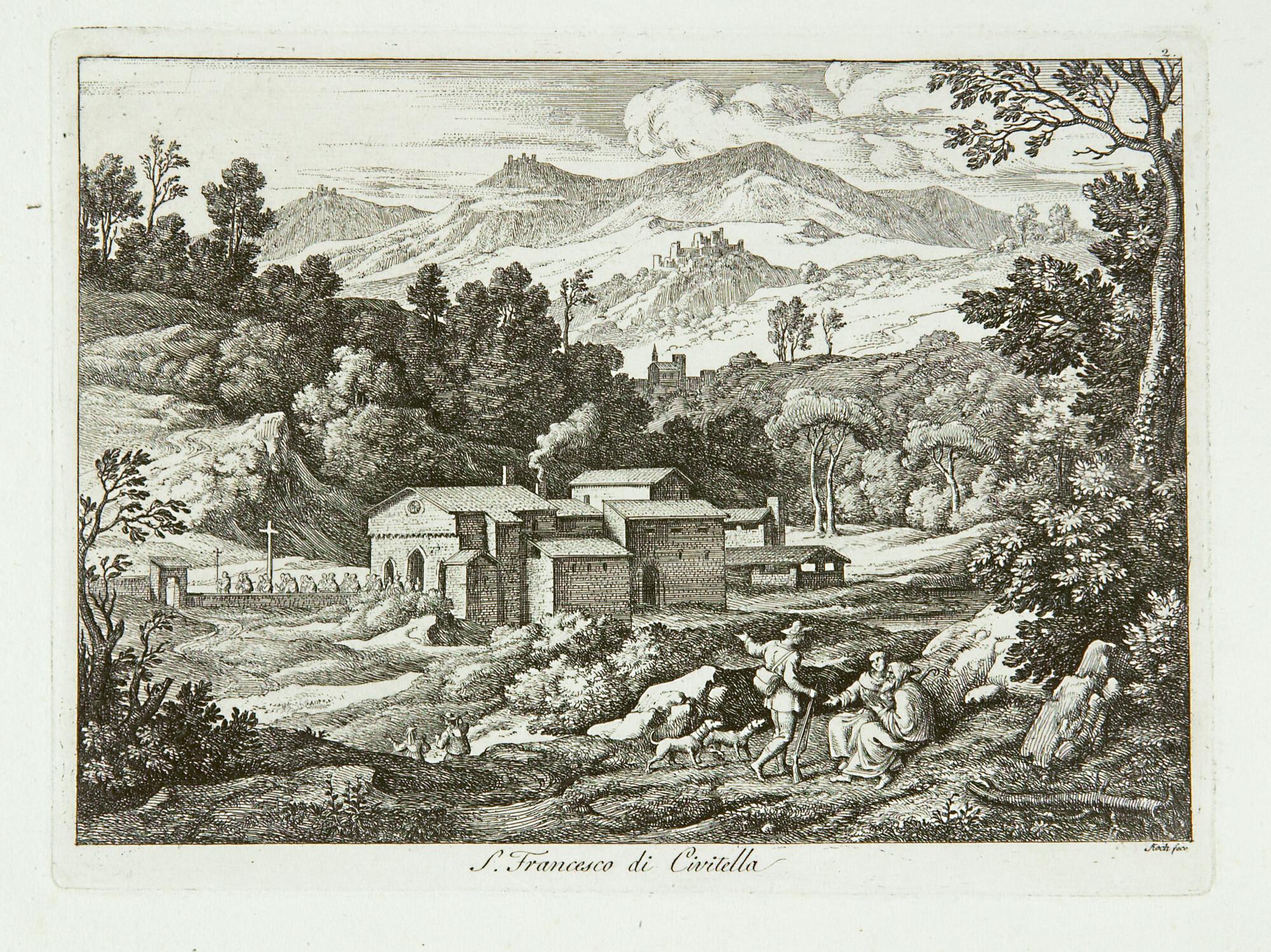 Joseph Anton Koch - 2 Bll. der Folge: Die römischen Ansichten.