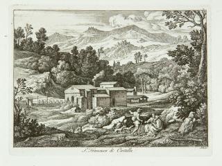 Joseph Anton Koch - 2 Bll. der Folge: Die römischen Ansichten.