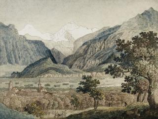 Joseph Anton Koch - Austrian the Mönch And Jungfrau Seen From Unterseen