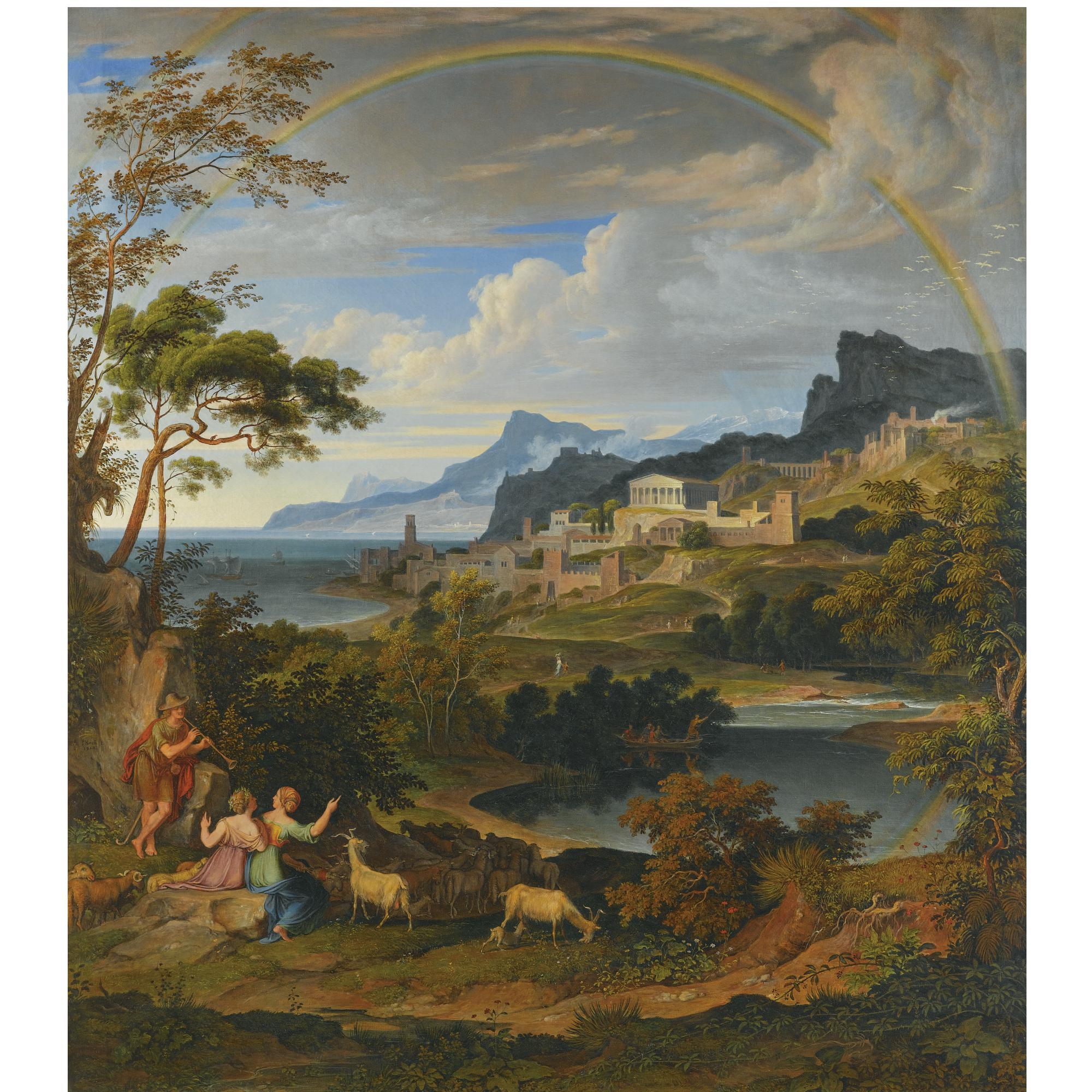 Joseph Anton Koch - German Heroische Landschaft Mit Regenbogen (Heroic Landscape With Rainbow)