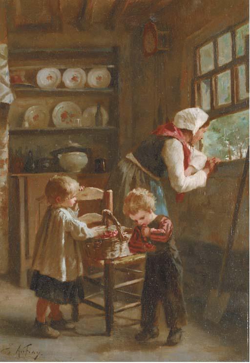 Joseph-Athanase Aufray - A basket of cherries