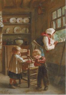 Joseph-Athanase Aufray - A basket of cherries