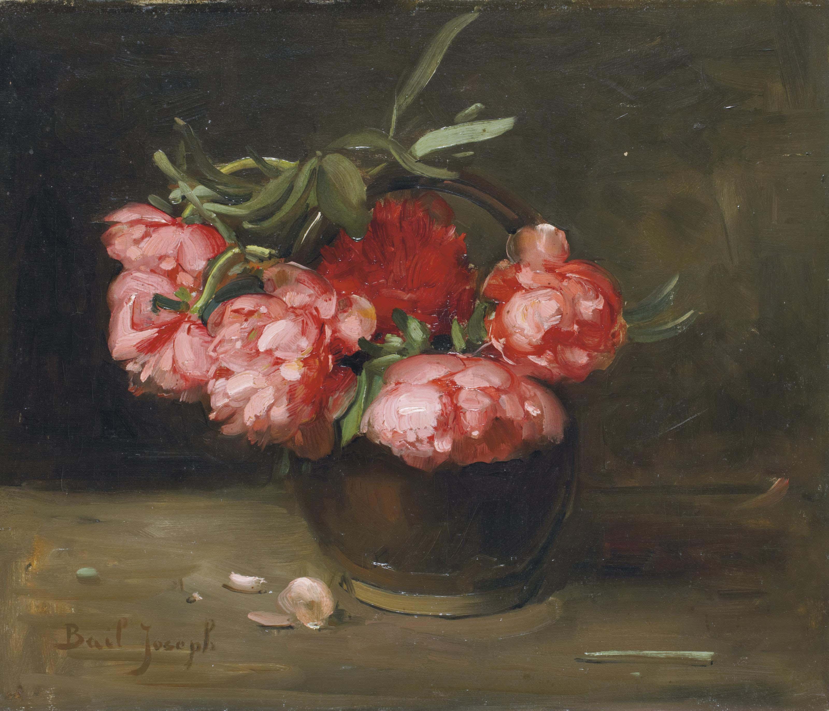 Joseph Bail - Nature morte aux pivoines