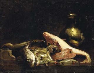 Joseph Bail - Nature Morte Aux Poissons