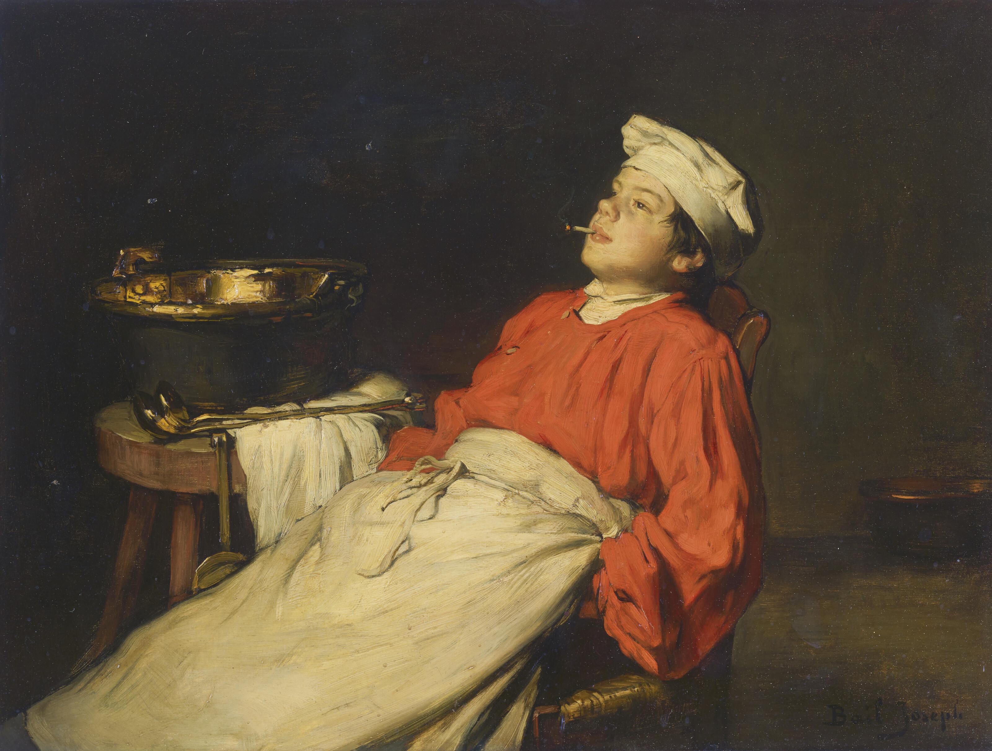 Joseph Bail - Sa première cigarette or Jeune fumeur