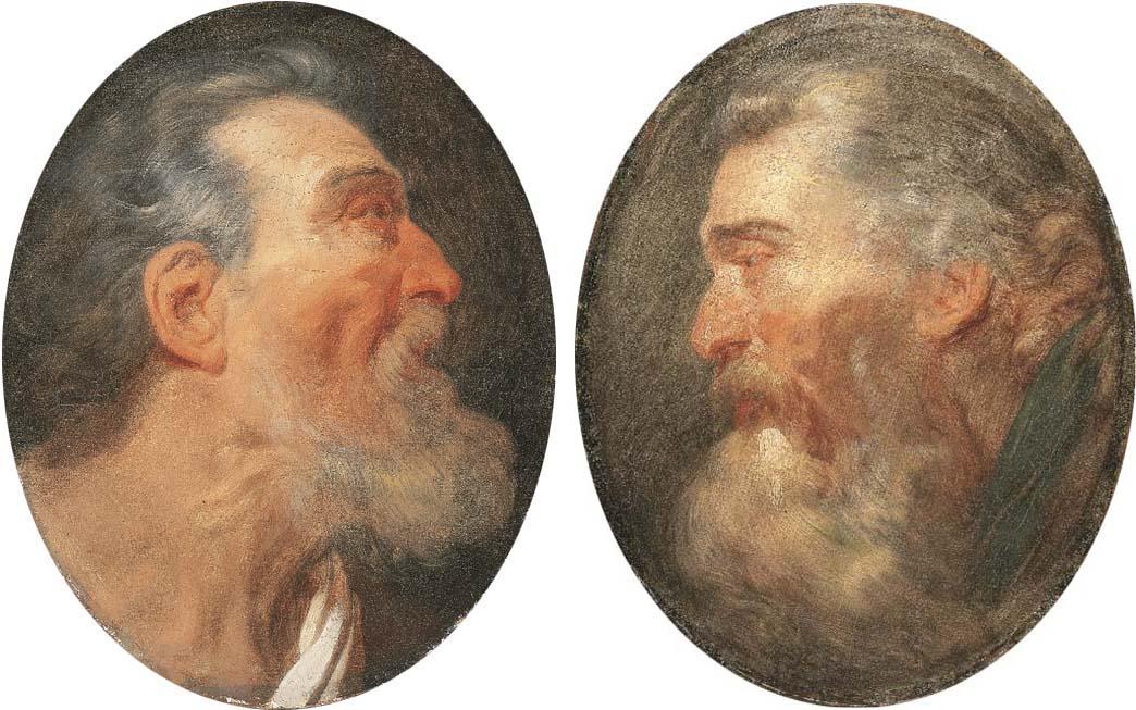 Joseph-Benoît Suvée - Têtes de Vieillards