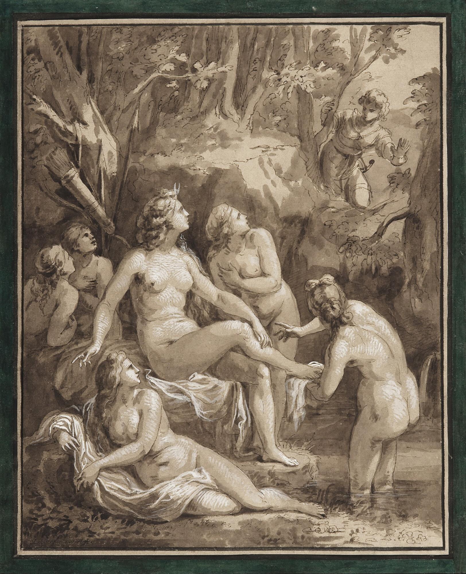 Joseph Bergler d. J. - Aktaeon überrascht Diana beim Bade.