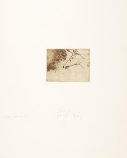 Joseph Beuys - 2 Bll.: Hirschkopf.