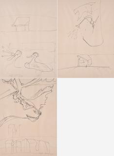 Joseph Beuys - Geschnatter unterhalb der Hütte, Sternbild des Bären und Junger Elch über dem Haus des alten Müllers.