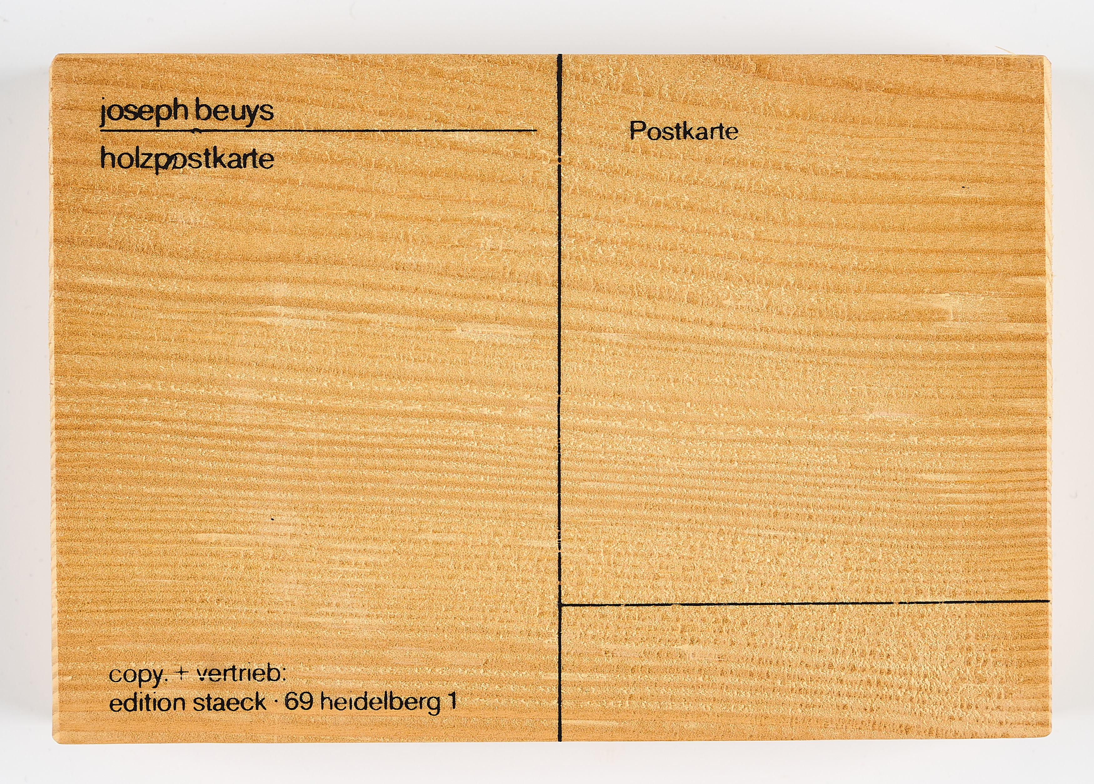 Joseph Beuys - Holzpostkarte.