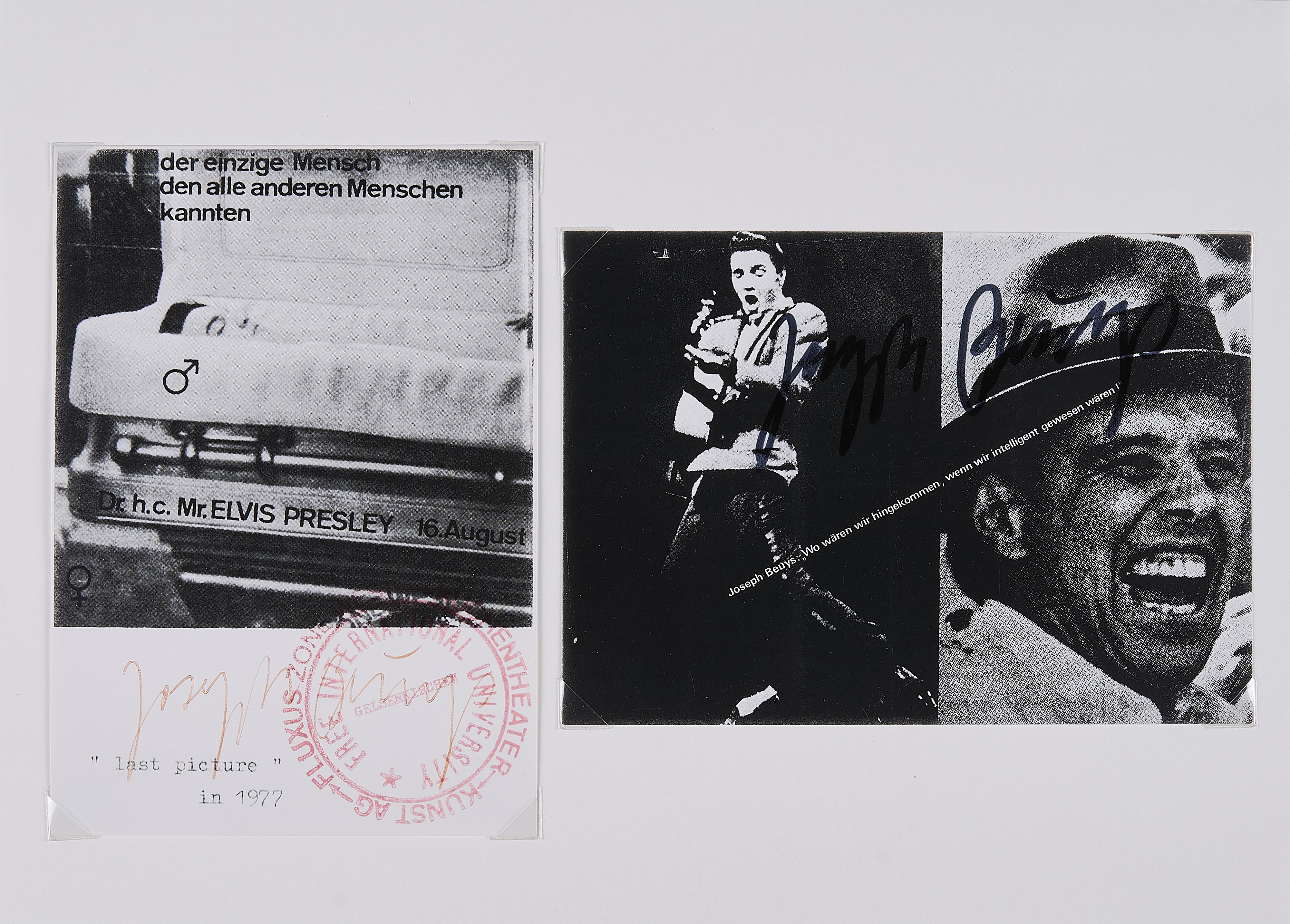 Joseph Beuys - Konvolut von 2 Postkarten.