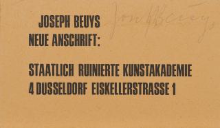 Joseph Beuys - Neue Anschrift.
